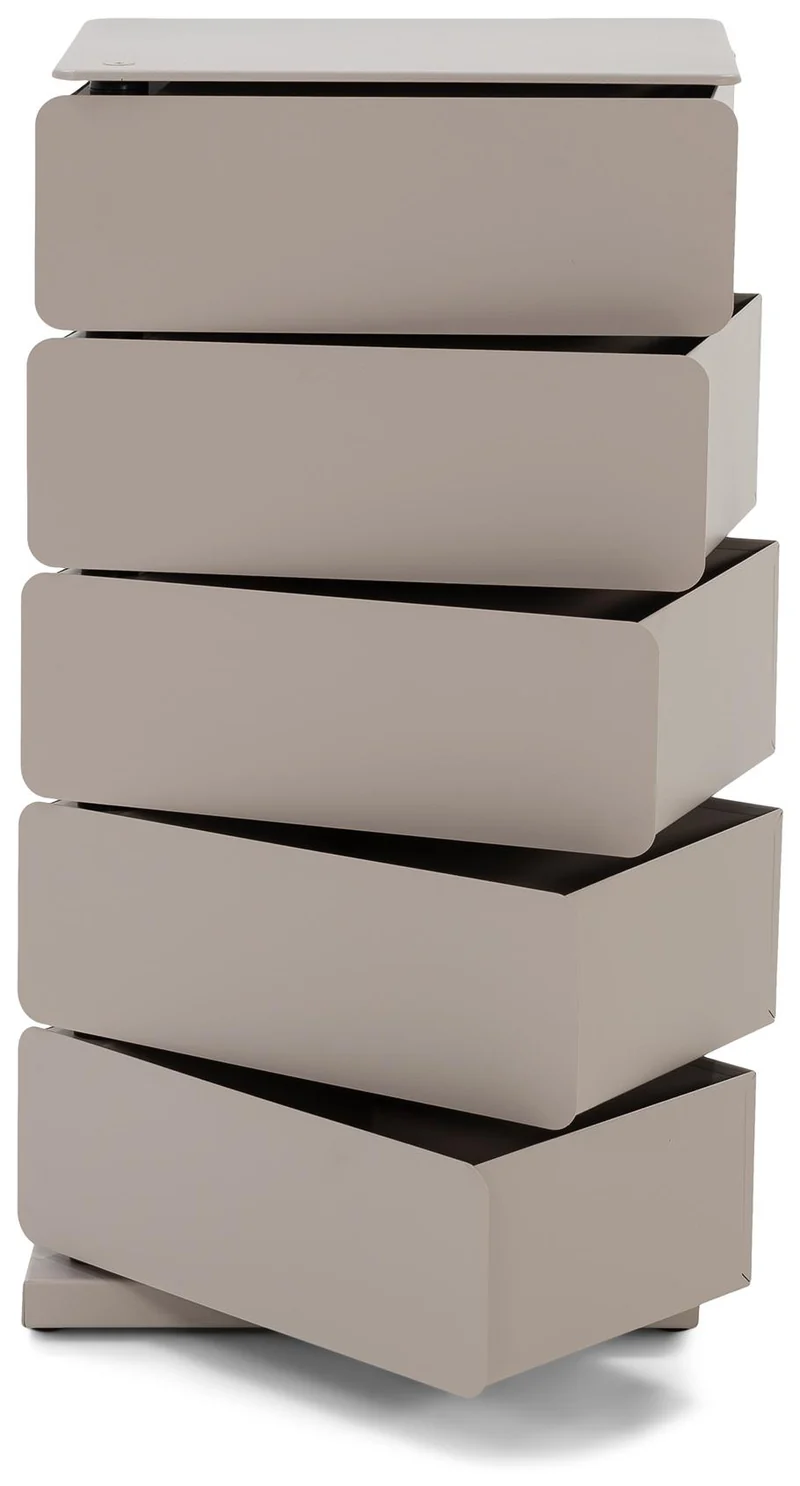 Spinder JOEY 5 Dresser: Skandinavischer Stahl-Schrank, Silky Taupe