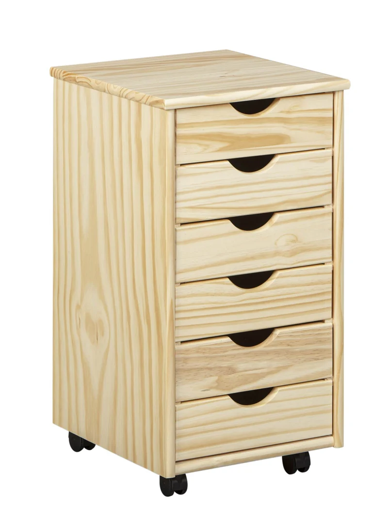 Kinderschreibtisch-Set Julia, Kiefer massiv, mit Rollcontainer