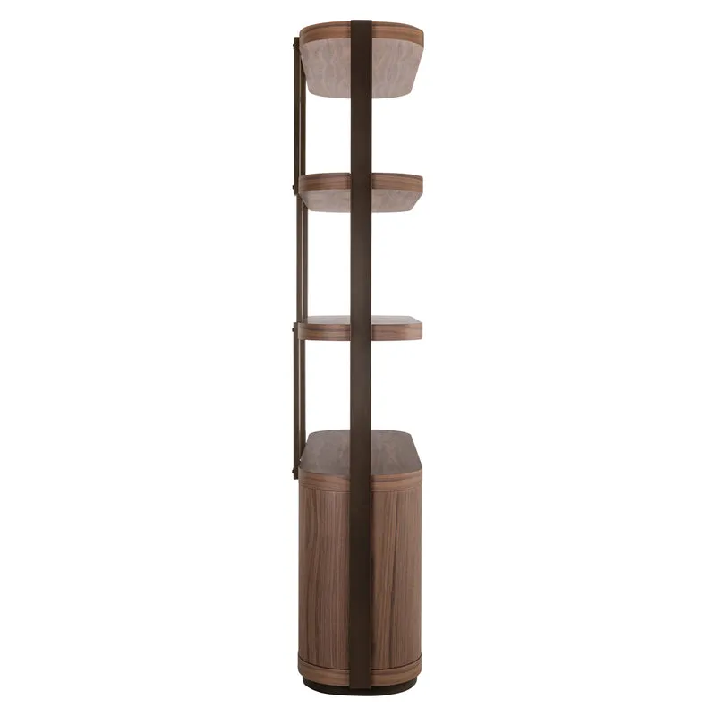 Vitrine Windsor Walnuss – Richmond Highboard mit Stauraum, 225 cm