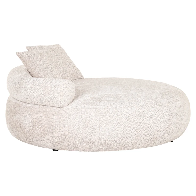 Sofa Tivola lovely cream – rundes Loungesofa mit Polyesterbezug
