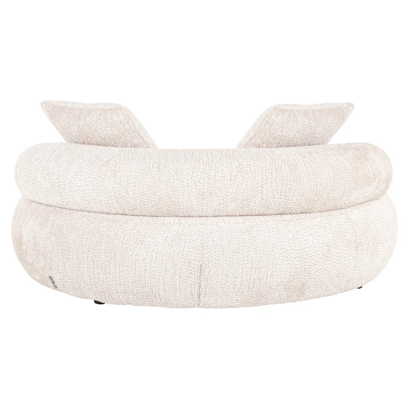 Sofa Tivola lovely cream – rundes Loungesofa mit Polyesterbezug