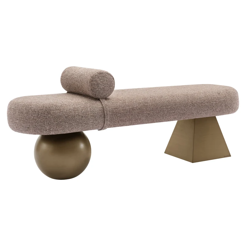 Bank Alexander Jones – Sitzbank Tweed Braun für Flur & Esszimmer