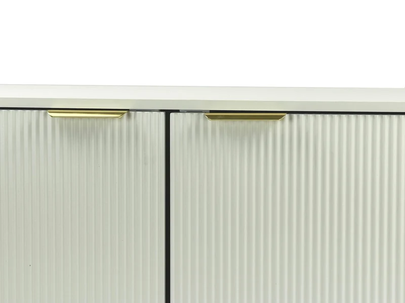 Wohnling Lowboard Lamellenfront 150 cm TV Board mit Metallbeinen
