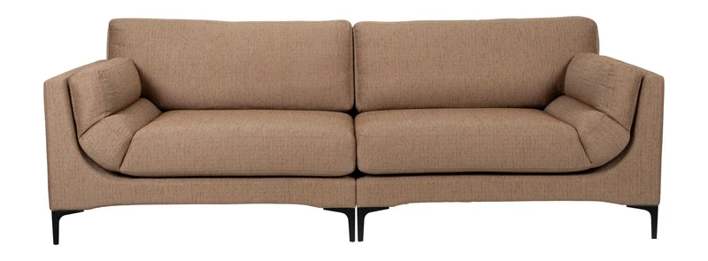 Sofa Balcony 3-Sitzer Caramel, Zuiver Designsofa mit Stoffbezug