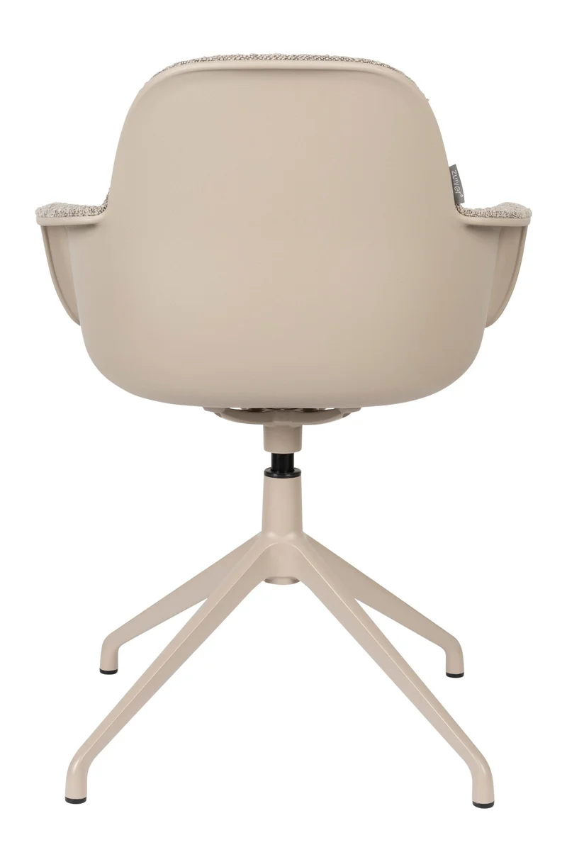Sessel Albert Kuip: 2er-Set, Taupe mit Drehfuß und Armlehnen
