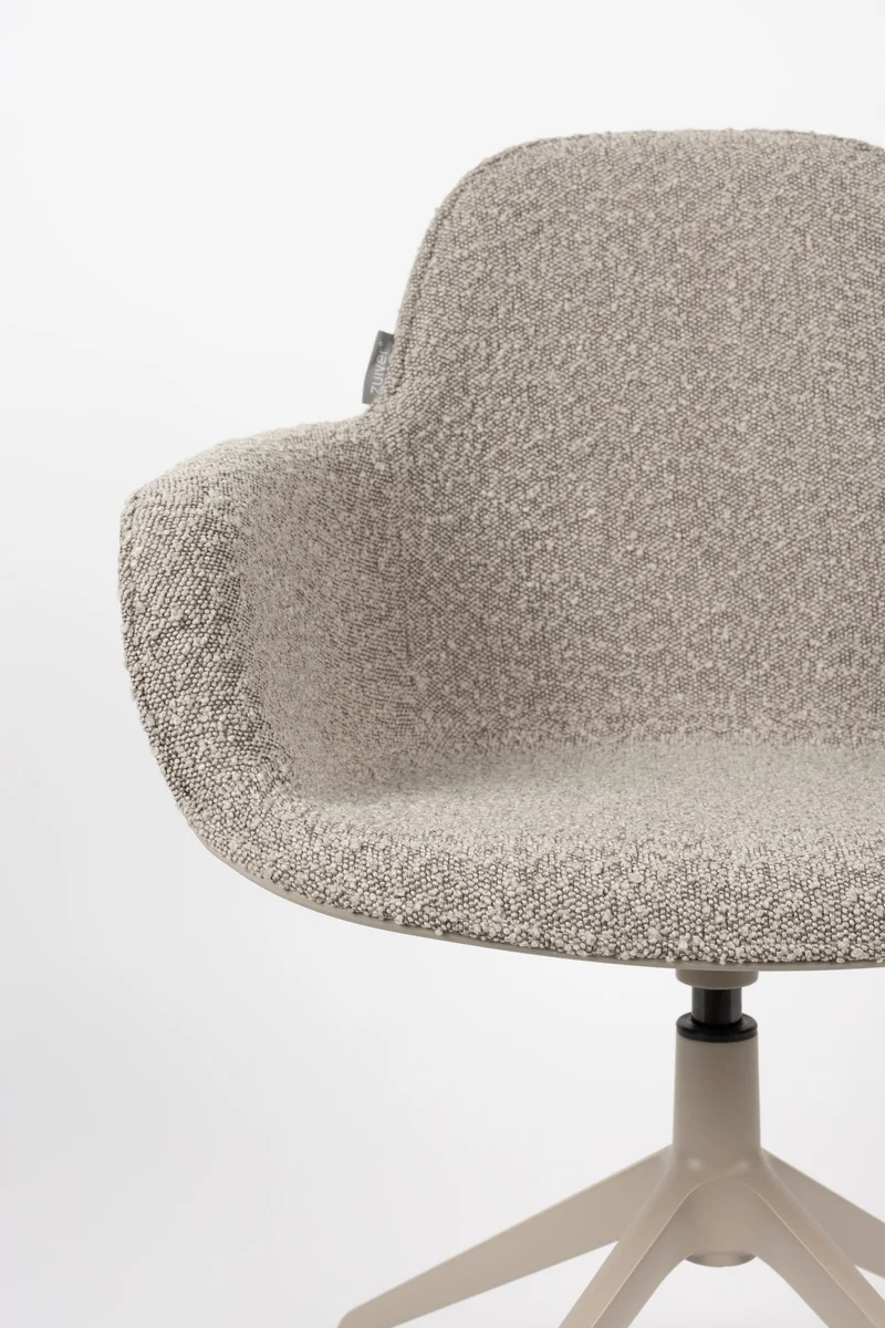 Sessel Albert Kuip: 2er-Set, Taupe mit Drehfuß und Armlehnen