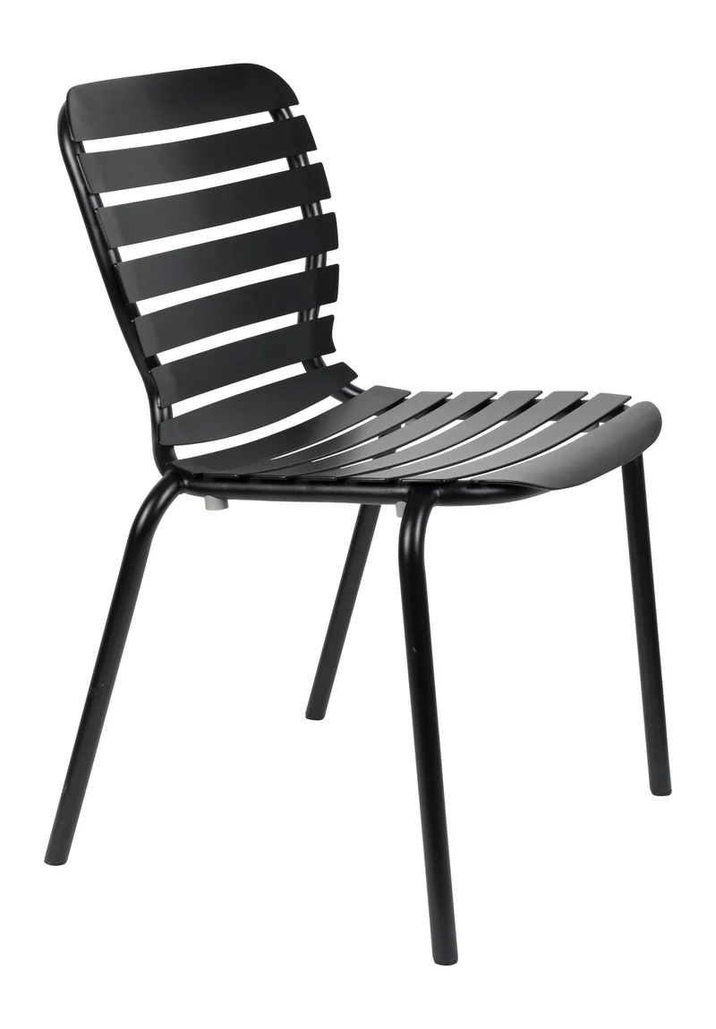Gartenstuhl Vondel 2er-Set, Schwarz aus Aluminium von Zuiver