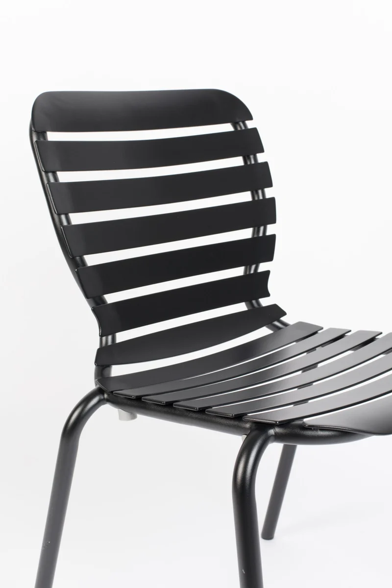 Gartenstuhl Vondel 2er-Set, Schwarz aus Aluminium von Zuiver