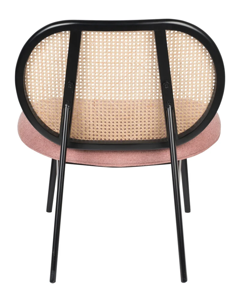 Loungesessel Spike Natural/Pink von Zuiver mit Stahlgestell