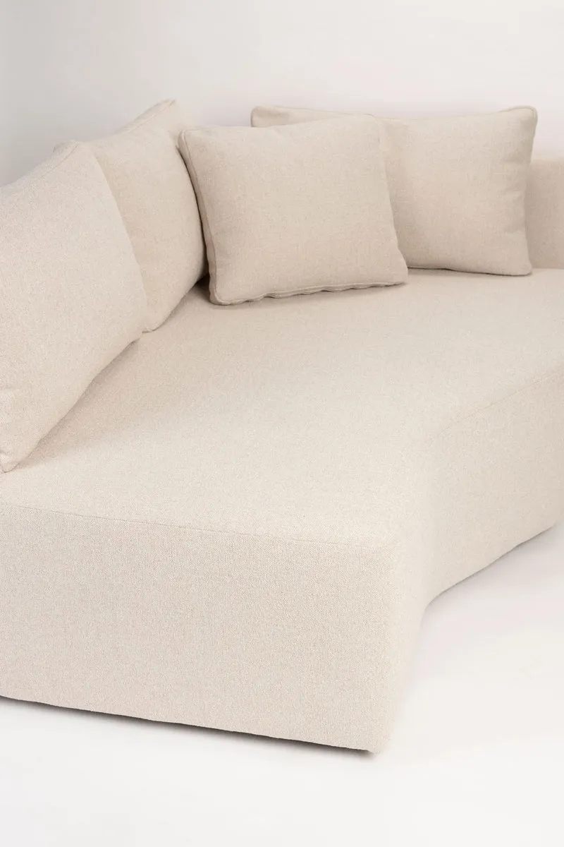 Zuiver Sofa Prosper links, Sand mit Ablagefläche für 5 Personen