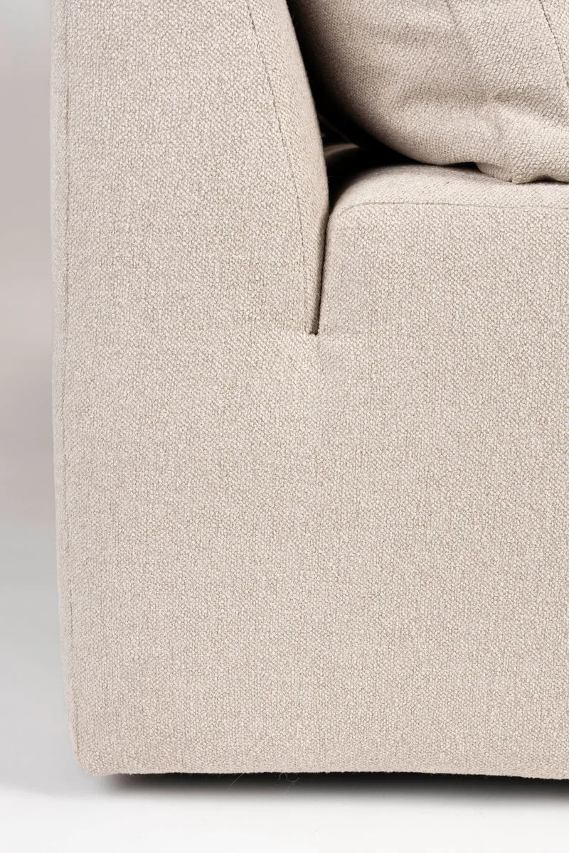 Zuiver Sofa Prosper links, Sand mit Ablagefläche für 5 Personen