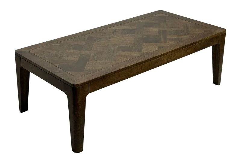 Couchtisch Mango Massivholz 120x60 cm, Walnuss-Finish von Wohnling