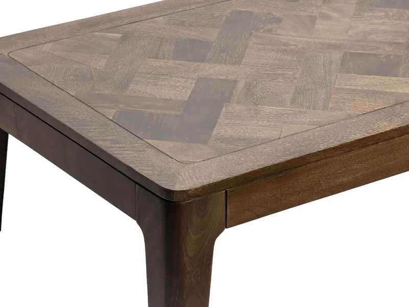 Couchtisch Mango Massivholz 120x60 cm, Walnuss-Finish von Wohnling