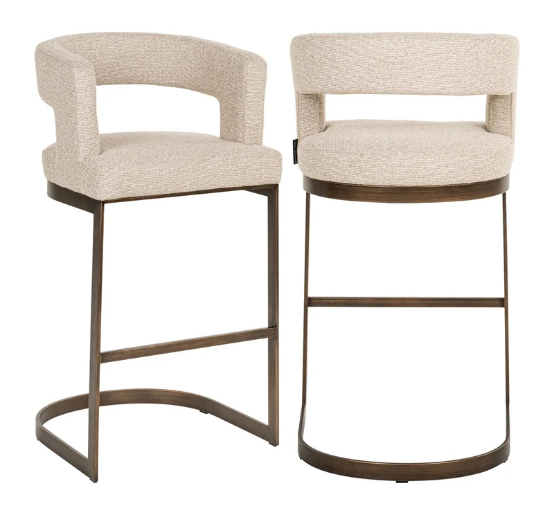 Barhocker Ellis biscotti – Richmond Thekenhocker mit Polsterbezug