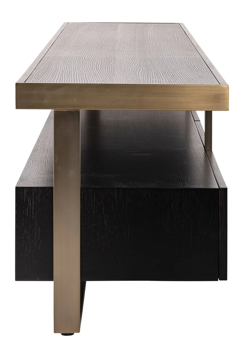 TV-Schrank Diddley Alexander Jones charcoal mit Goldakzenten