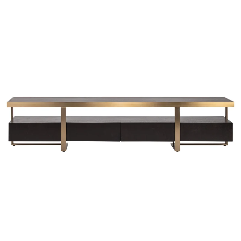 TV-Schrank Diddley Alexander Jones charcoal mit Goldakzenten