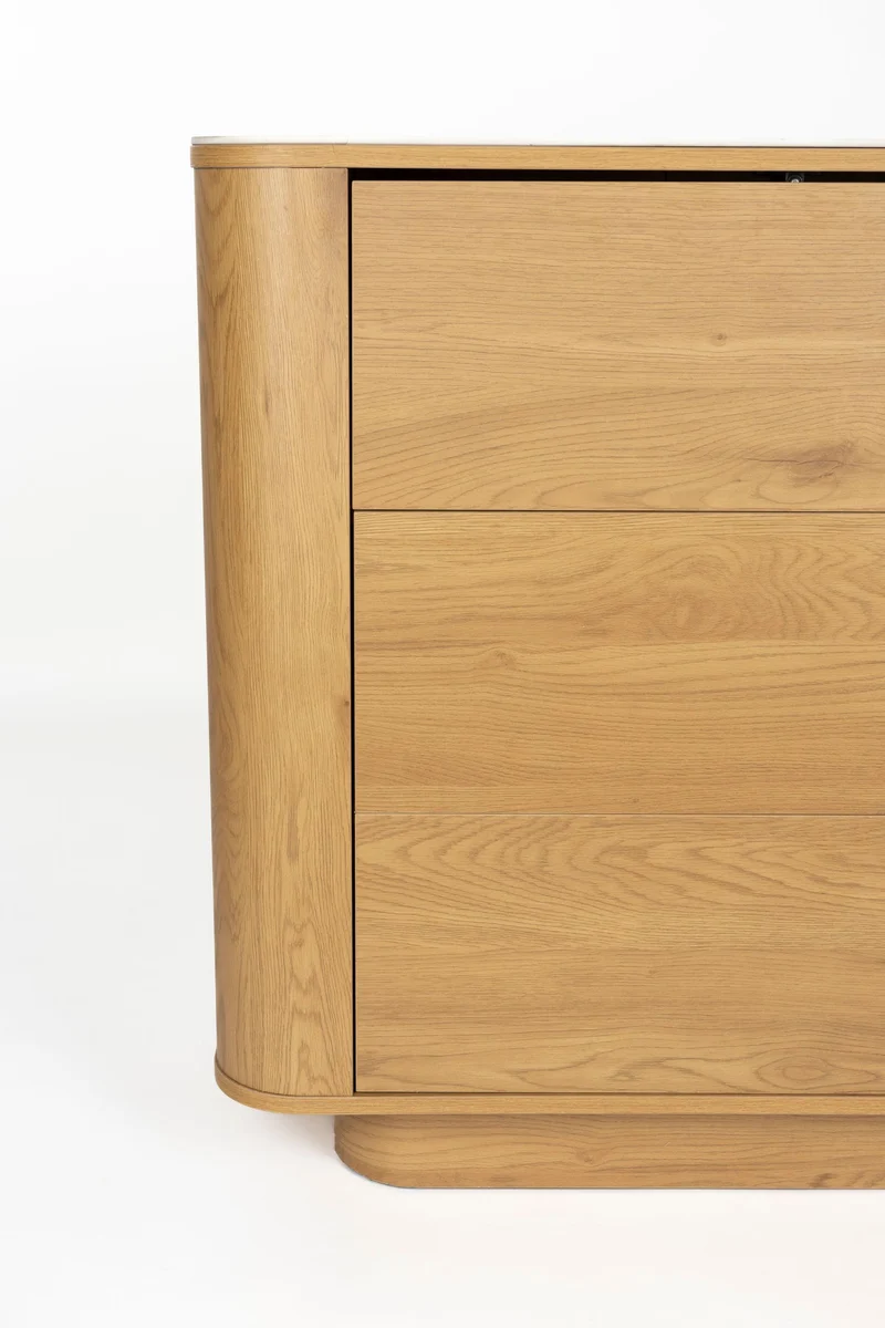 Schrank Almira Oak mit 3 Schubladen aus Holz in Eiche-Optik