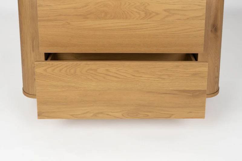 Schrank Almira Oak mit 3 Schubladen aus Holz in Eiche-Optik