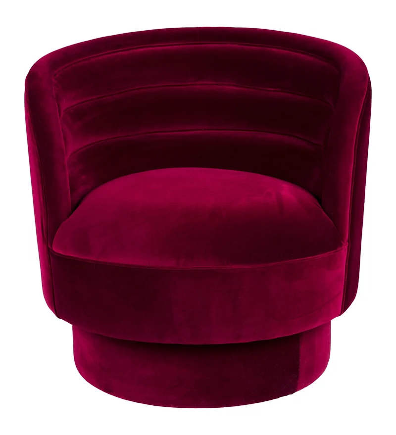 Loungesessel Dorothy in Rot mit drehbarem Sitz von Dutchbone