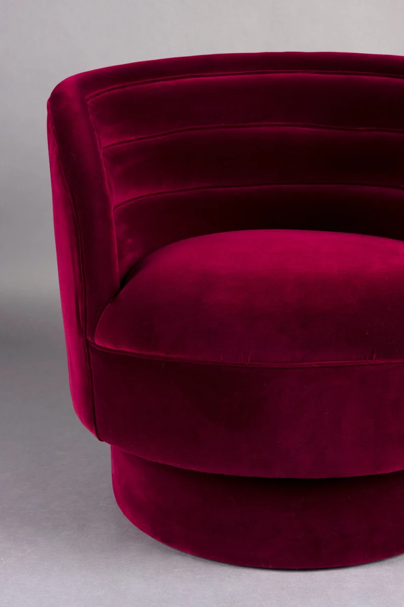 Loungesessel Dorothy in Rot mit drehbarem Sitz von Dutchbone