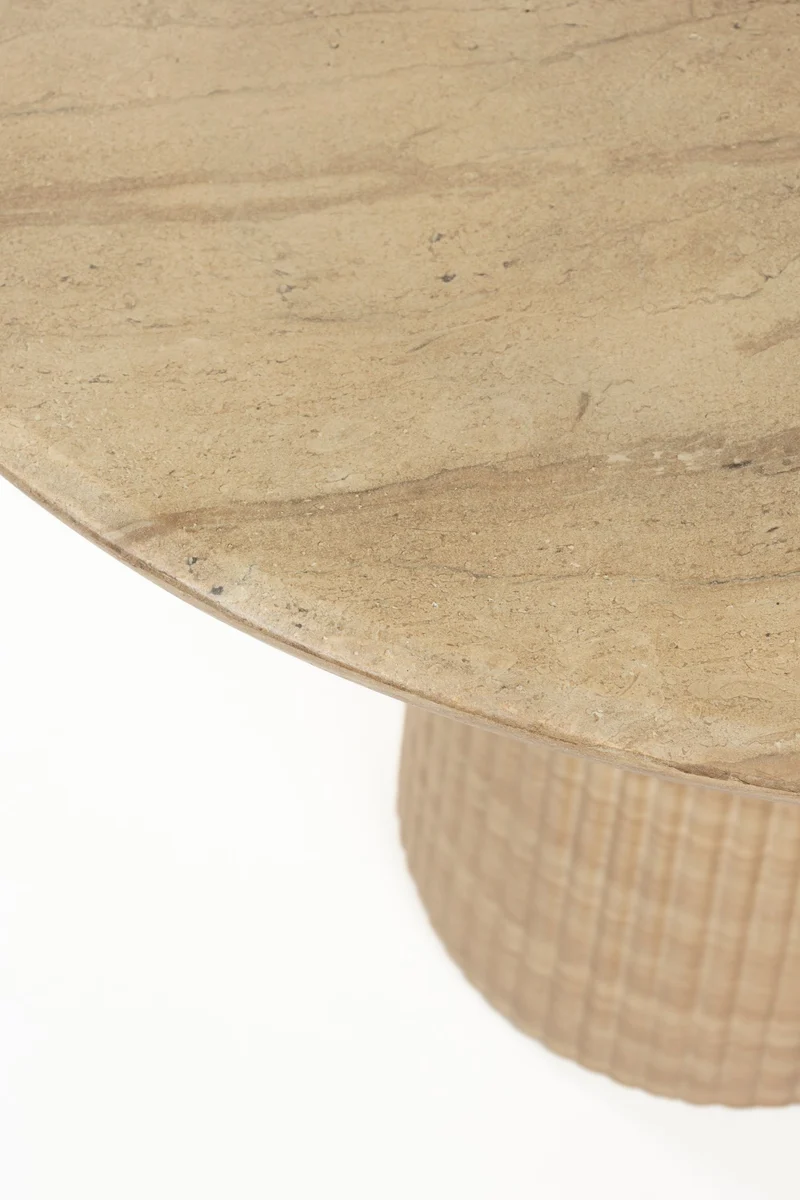 Esstisch Brison rund aus Beton, Grau, für Indoor & Outdoor - Dutchbone