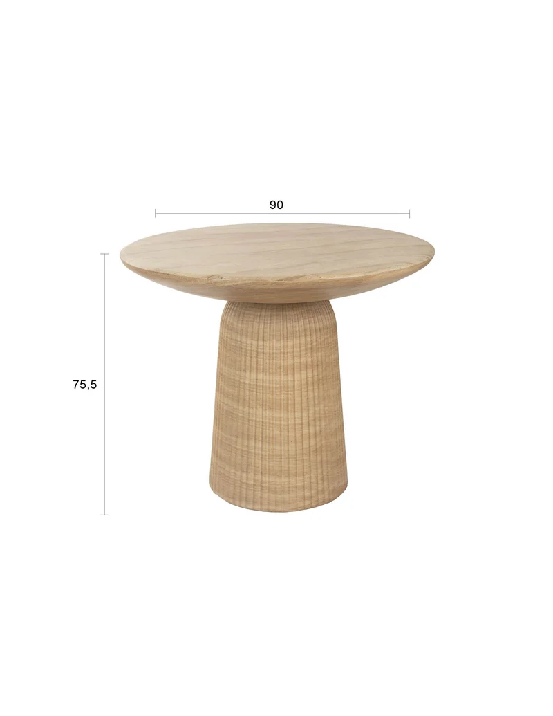 Esstisch Brison rund aus Beton, Grau, für Indoor & Outdoor - Dutchbone