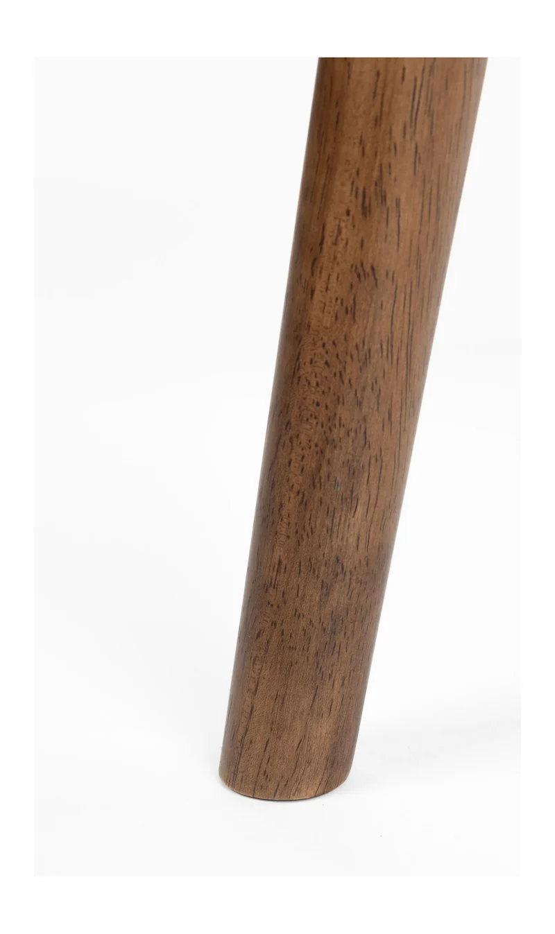 Esszimmerstuhl Velore Dutchbone in Grün mit Gummibaumholz-Gestell