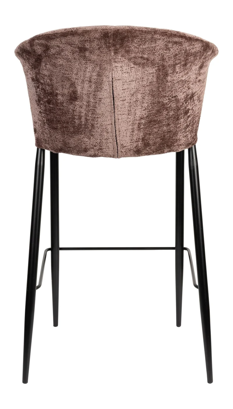 Barhocker Georgia im 2er-Set, Lila mit Samtbezug von Dutchbone