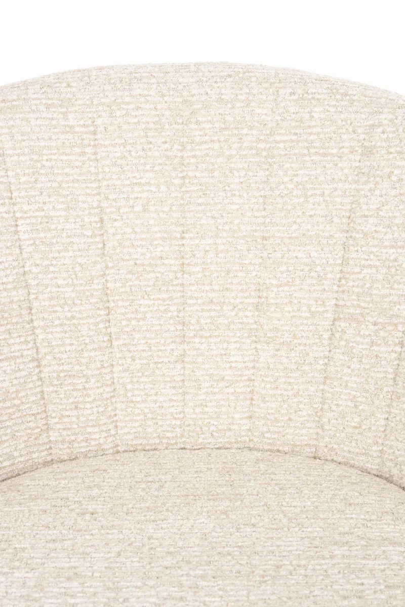 Loungesessel Georgia Beige mit Metallgestell im Boho-Chic-Design