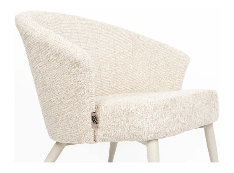 Loungesessel Georgia Beige mit Metallgestell im Boho-Chic-Design