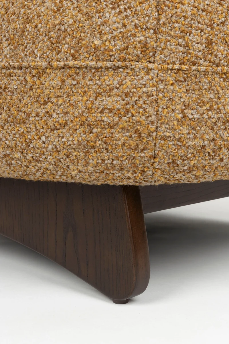 Loungesessel Loom in Braun mit Eschenholz-Gestell, Boho-Stil Dutchbone