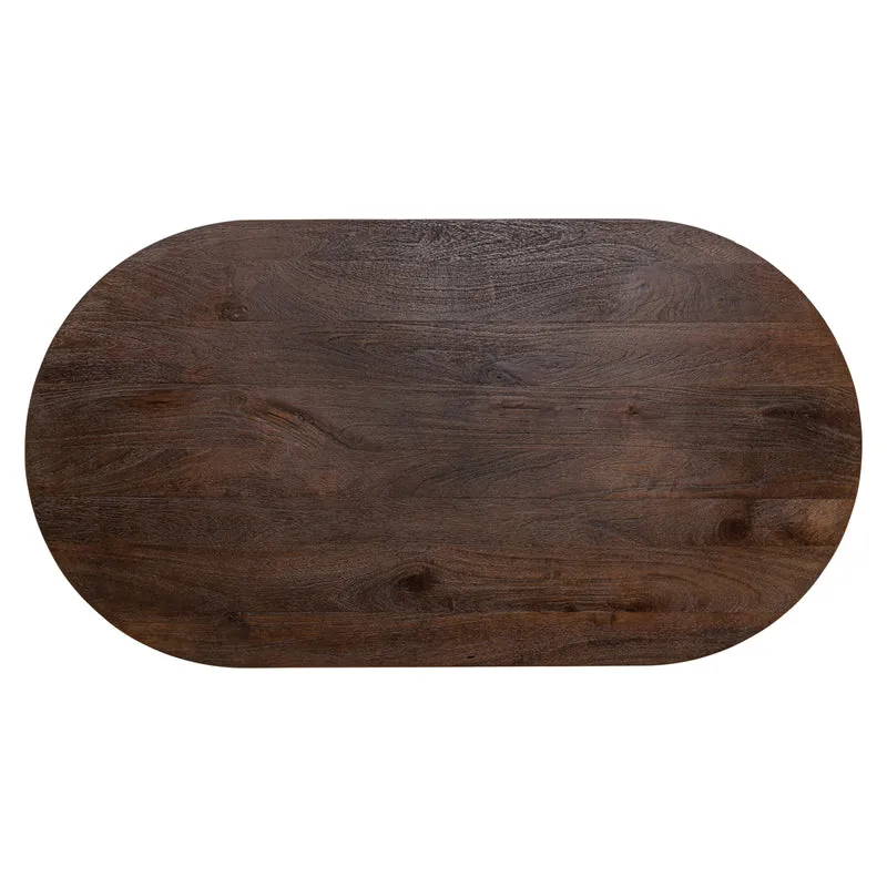 Bartisch Revelin Mangoholz mit gebürsteten Goldbeinen, 140x75x105 cm