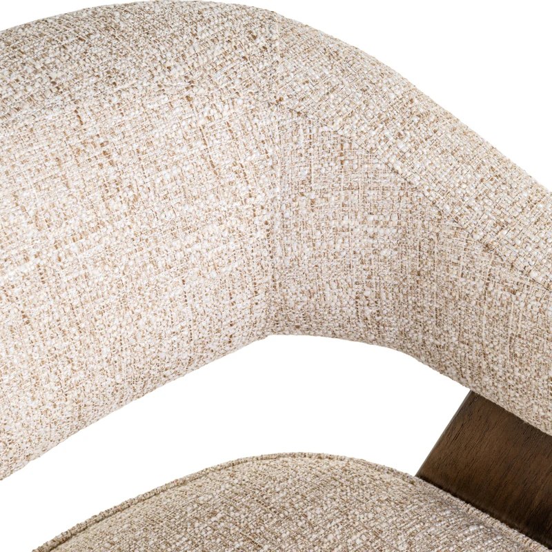 Esszimmerstuhl Mori Cream Tweed – Richmond mit Massivholzgestell