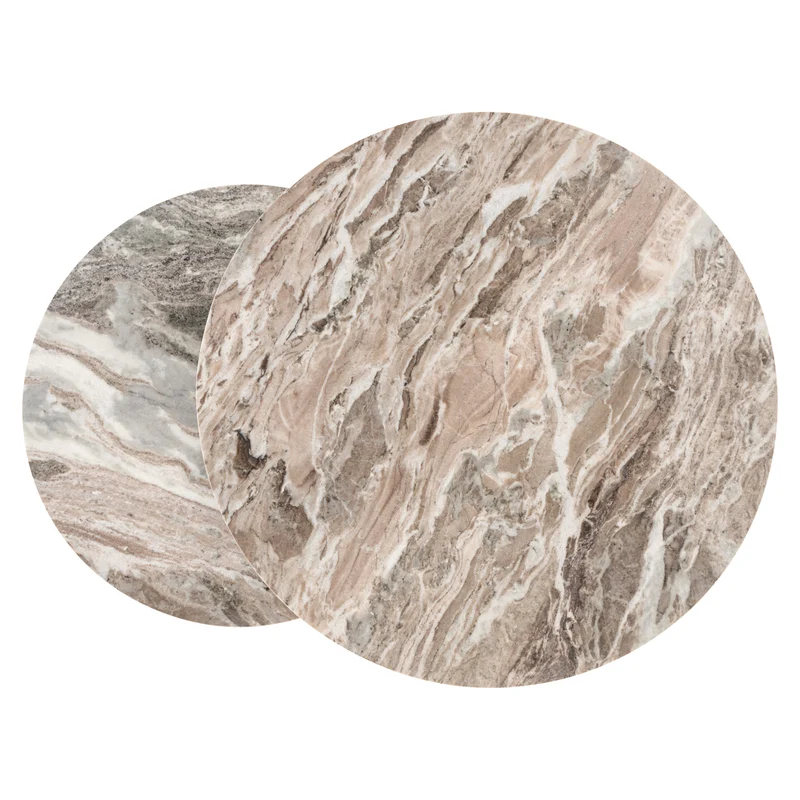 Richmond Couchtisch Fairfax clay im 2er-Set aus Eisen & Marmor