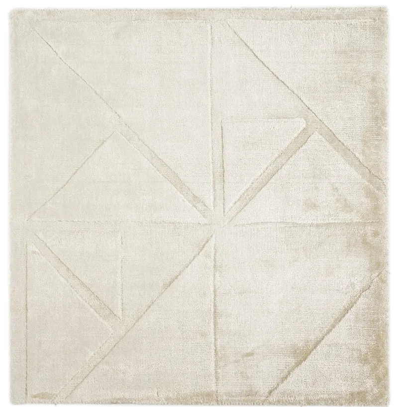 Teppich Yuna beige 300x400 cm – weicher Baumwoll-Viskose-Teppich