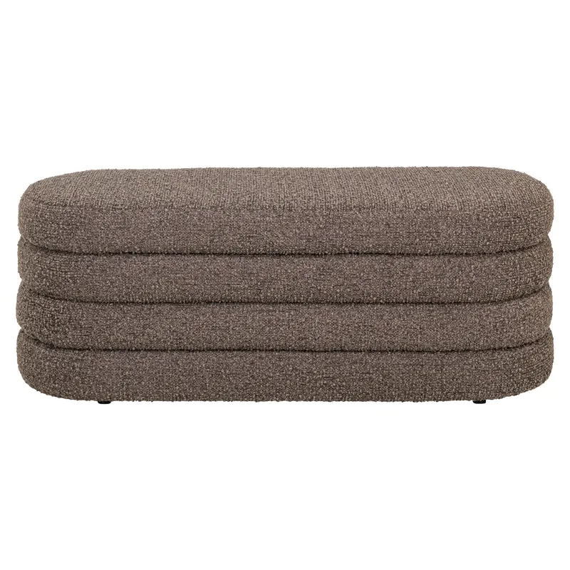 Richmond Hocker & Fußbank Camille brown chunky – XXL Pouf 130 cm