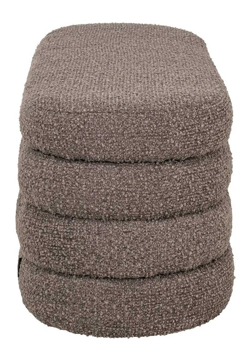 Richmond Hocker & Fußbank Camille brown chunky – XXL Pouf 130 cm