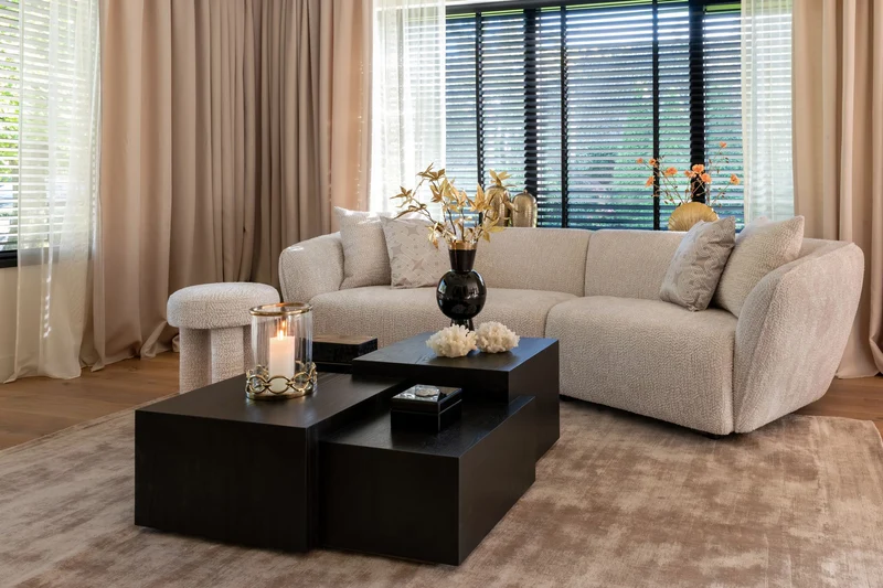 Couchtisch Lennox Dark Coffee – massives Eichenholz, 100x100 cm