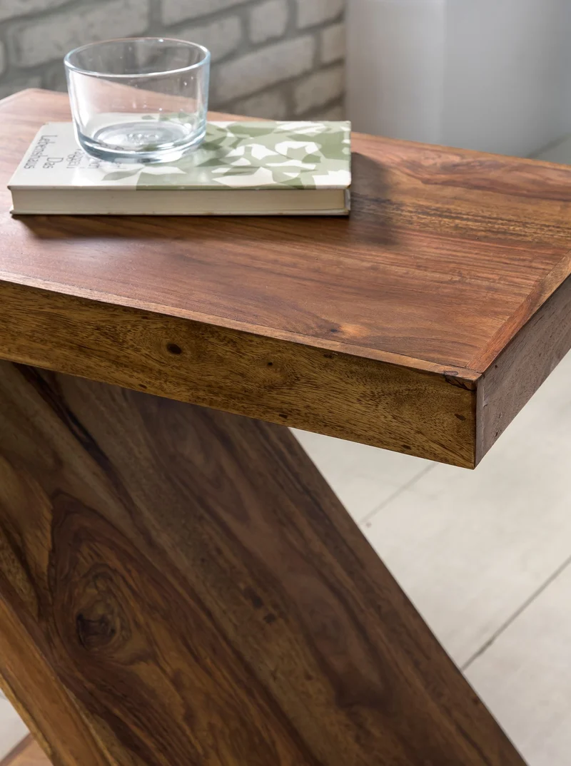 Beistelltisch Mumbai 59cm Sheesham Massivholz braun Landhausstil