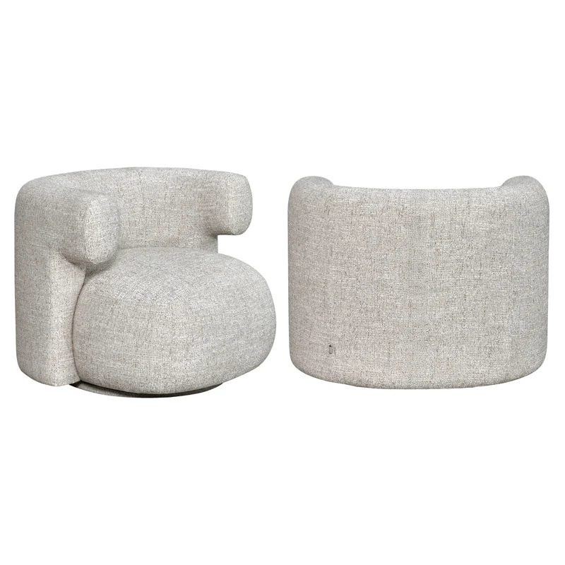 Lounge Stuhl Talley Cream Tweed mit Drehfunktion – Richmond