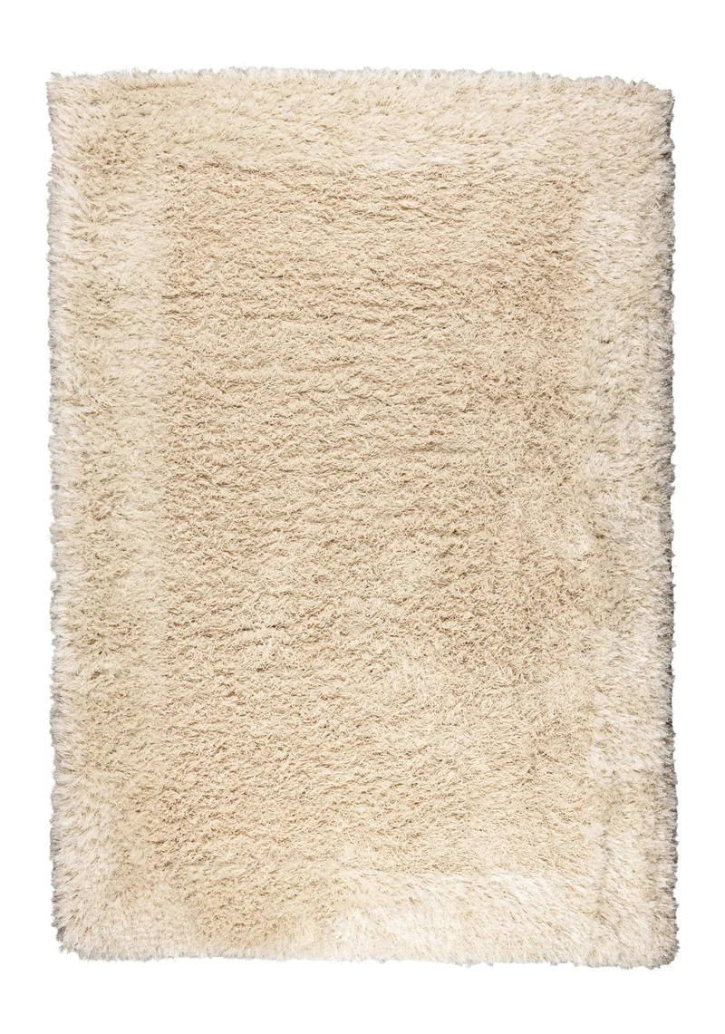 Teppich Curly 200x290 cm, Beige aus 100% Wolle im Berber-Stil