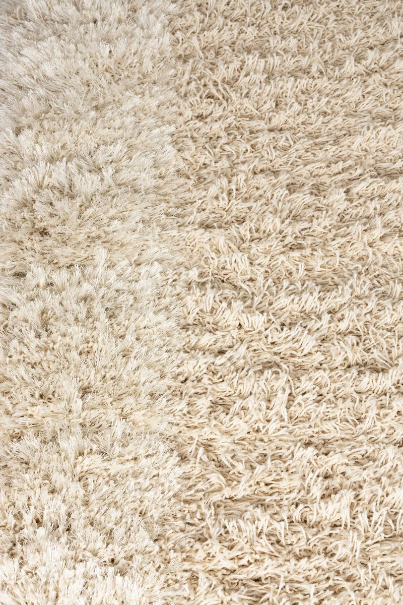 Teppich Curly 200x290 cm, Beige aus 100% Wolle im Berber-Stil