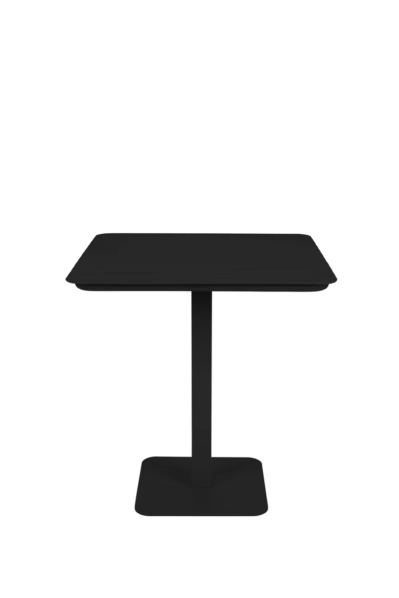 Bistrotisch Vondel 71x71 cm, Schwarz aus Aluminium für Balkon