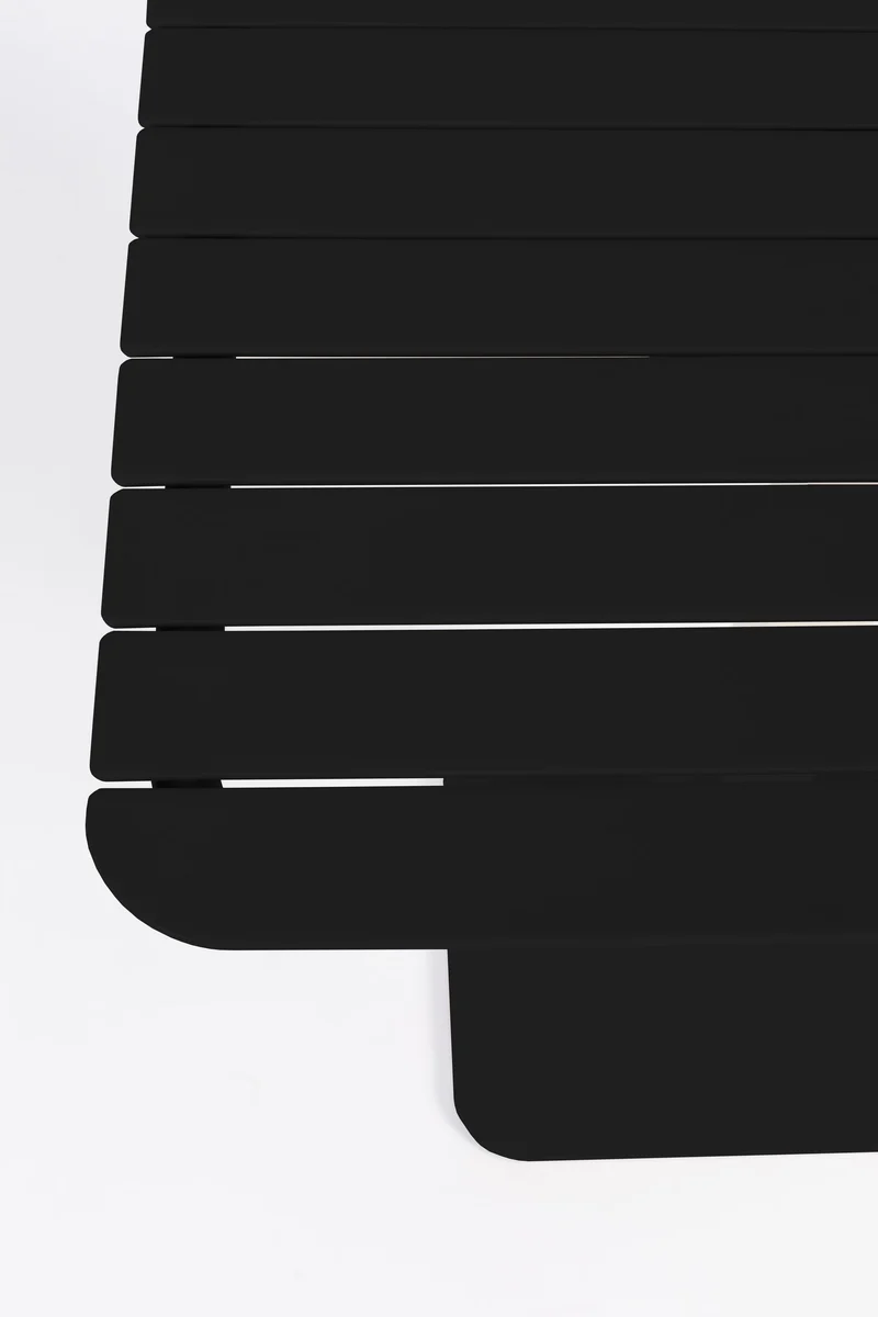 Bistrotisch Vondel 71x71 cm, Schwarz aus Aluminium für Balkon