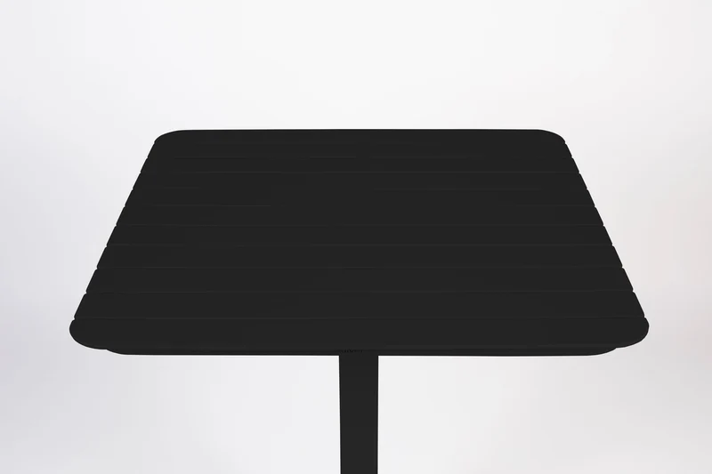 Bistrotisch Vondel 71x71 cm, Schwarz aus Aluminium für Balkon