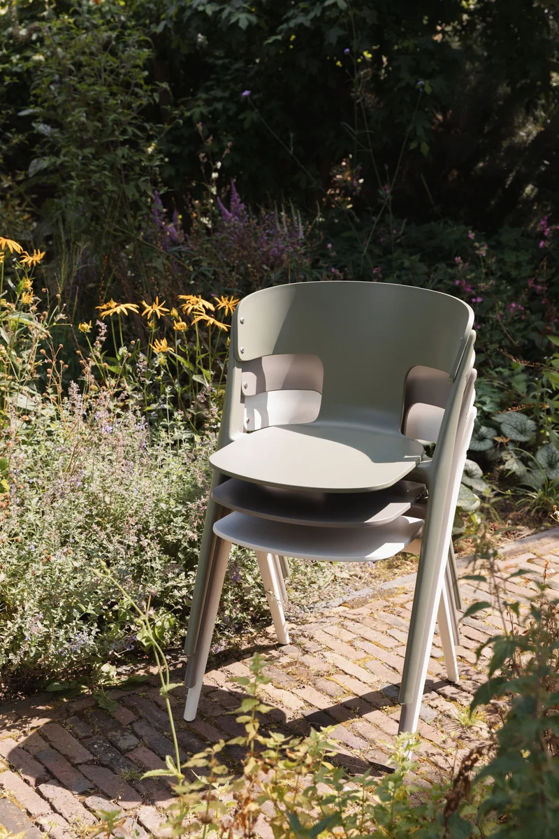 Gartenstuhl Horizon 4er-Set, Off-White aus Polypropylen von Zuiver
