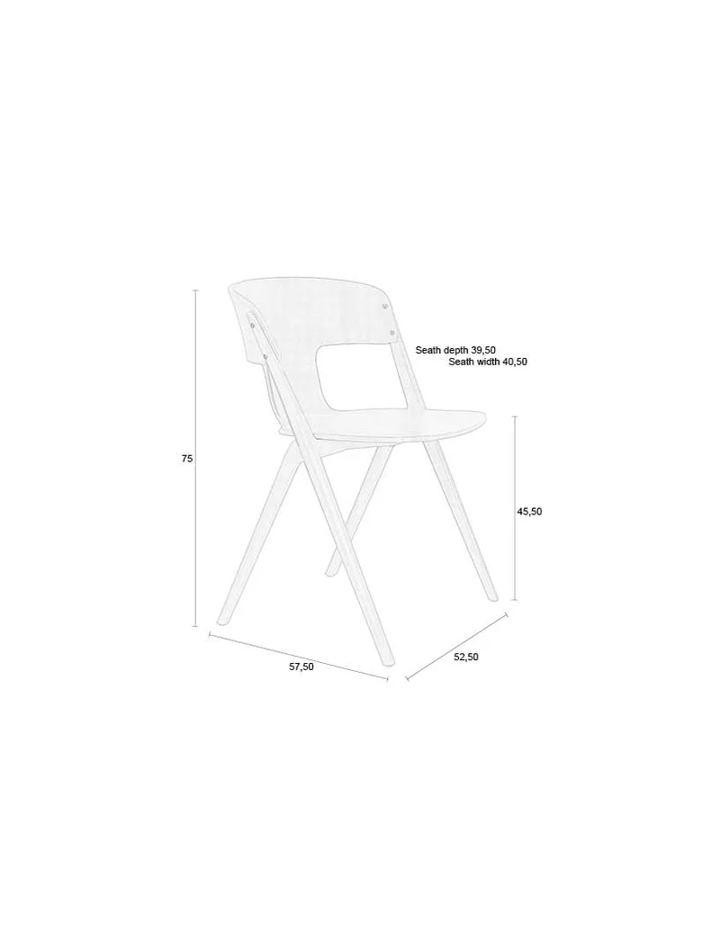 Gartenstuhl Horizon 4er-Set, Off-White aus Polypropylen von Zuiver