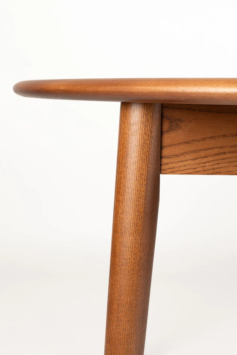 Esstisch Twist Round ausziehbar mit Walnussfurnier von Zuiver
