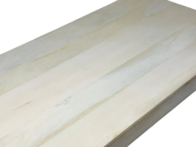 Esstisch Mango Massivholz White Wash, Küchentisch für 4-6 Personen