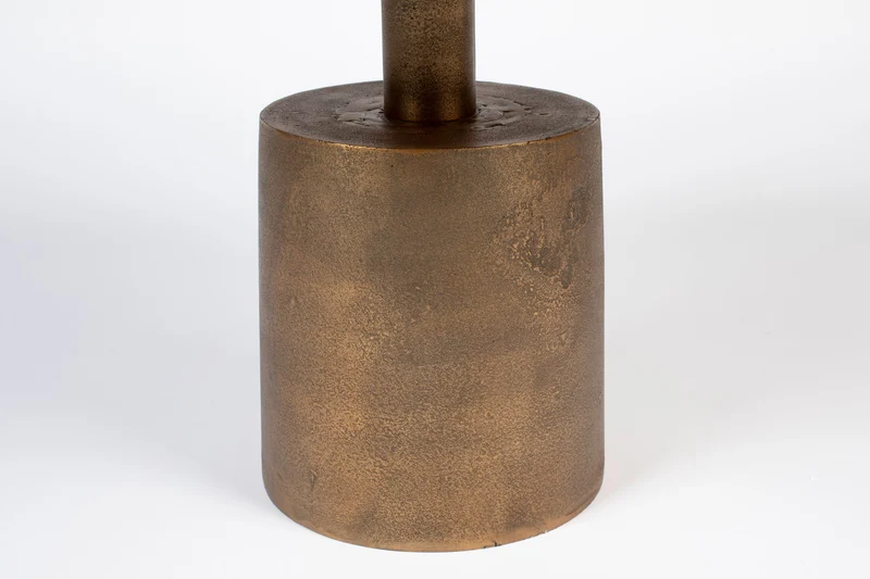Couchtisch Mason rund aus Aluminium in Gold, 60x60 cm für Wohnzimmer